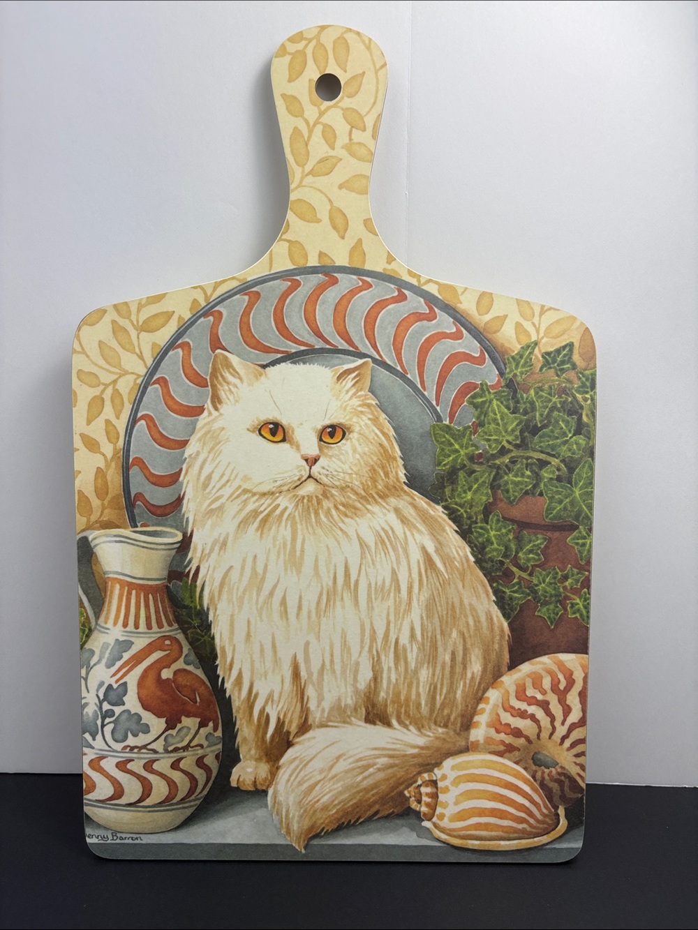 Decorative Cat Serving Chopping Board Jenny Barron England Melamine
